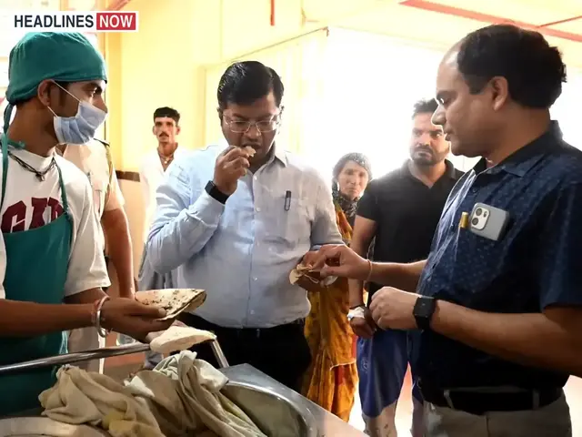कलेक्टर ने मरीजों की रोटी खाकर भोजन जांचा : शिवपुरी जिला अस्पताल में खराब एम्बुलेंस बदलने, शौचालयों की मरम्मत-सफाई के निर्देश
