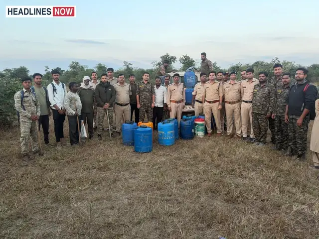 शिवपुरी में अवैध शराब के खिलाफ आबकारी-वन विभाग की संयुक्त दबिश, 22 लीटर हाथ भट्टी शराब और 1400 किलो लहान जब्त / Shivpuri News