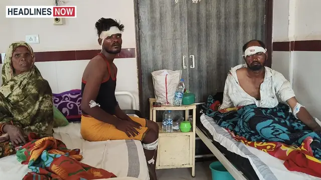 Bus hits motorcycle in Badarwas, relatives returning with Karva Chauth items injured